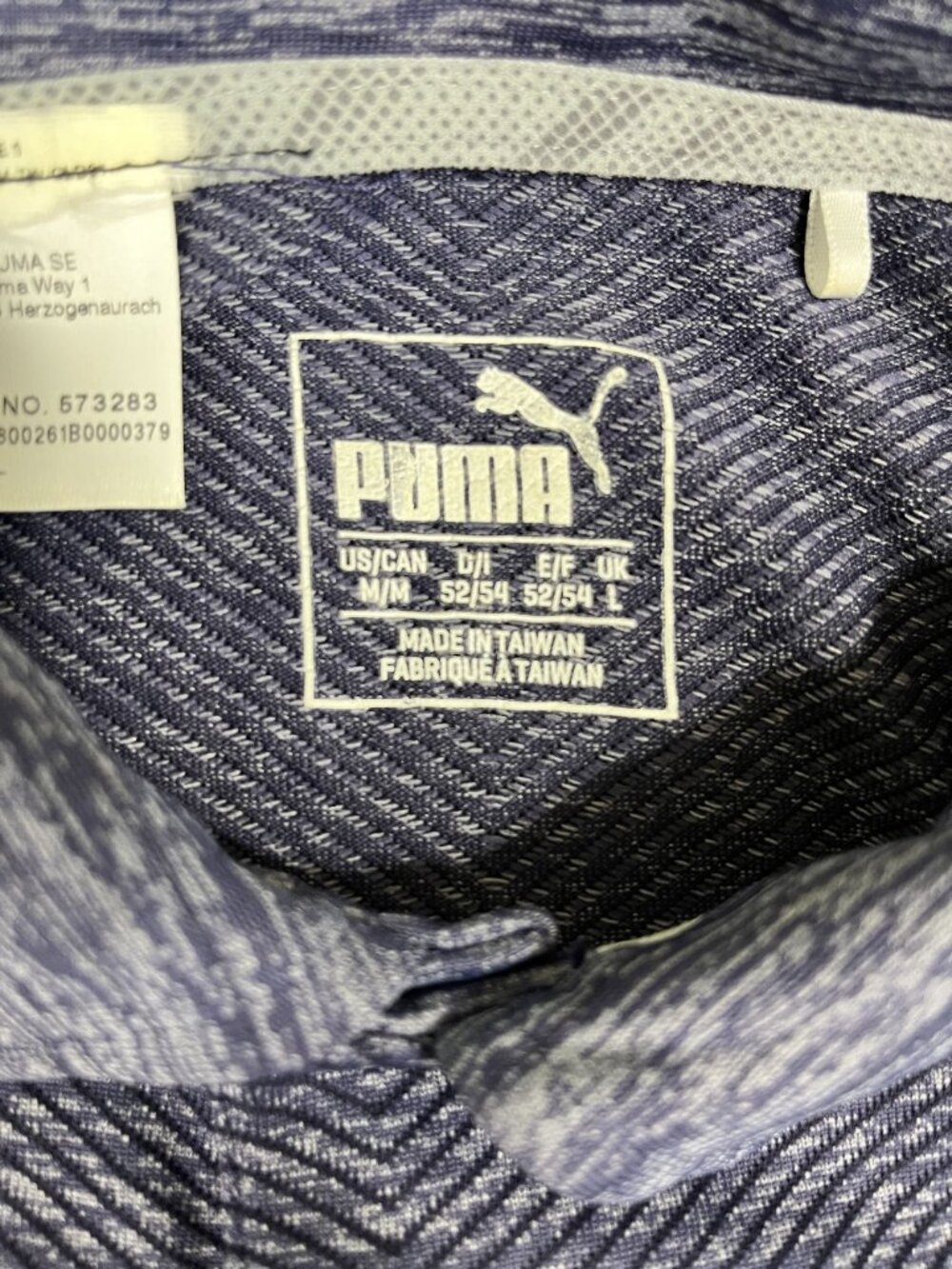 Puma Mens Heathered Golf Polo Shirt M Purple Lightweight Stretch Performance - Picture 6 of 11